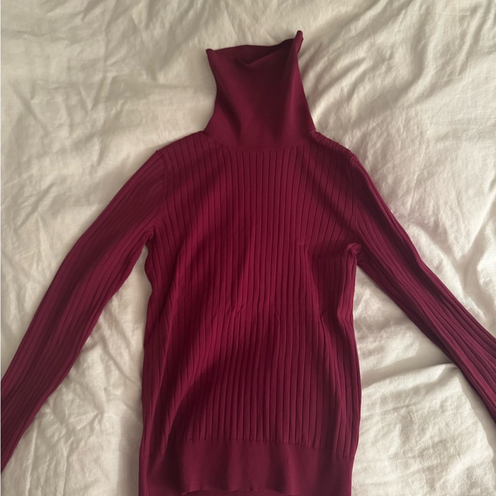 Jill Stuart Magenta Turtleneck Sweater